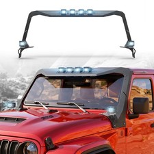 Windshield Frame Cover Light Mount w/LED For 2018-2026 Wrangler JL Gladiator JT picture