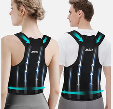 NEOPRENE MAGNETIC POSTURE CORRECTOR BAD BACK LUMBAR SHOULDERs SUPPORT BELT BRACE picture