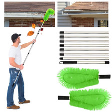 Gutter Cleaning Brush with 8-Piece Telescopic Pole 10 FT Extendable Roof Cleaner picture