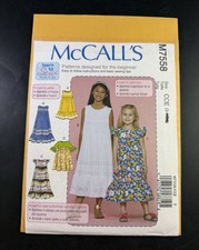 McCall's Pattern - Children's/Girls' Dresses (3-6) #M7558 - Uncut Vh1 picture