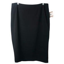 Kasper NWT Women's Black Pencil Career Skirt w/Back Zip Size 12 picture
