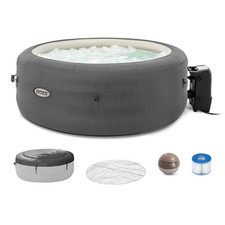 Intex SimpleSpa Bubble Massage 4 Person Inflatable Hot Tub with Insulated Cover picture