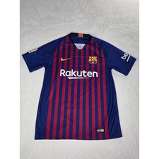 Nike FC Barcelona 2018-2019 Home Jersey Soccer Shirt Striped Size M picture