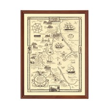 Old Map of Plymouth, MA, MA 1929 - Vintage Plymouth, MA Mass picture