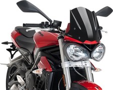 Puig Naked Sport Windscreen Black #9999N Triumph Street Triple S 2017-2019 picture