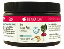 Raw Organic Red Maca Capsules - Fresh Harvest from Peru - 750 Mg, 200 Ct picture