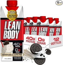 Labrada Lean Body Cookies Cream Protein Shake 40g 17oz Ready to Drink 12 Pack picture