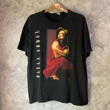 Retro Paula Abdul Singer Gift For Fan Mens Black T- Shirt All Size S-5XL UA174 picture