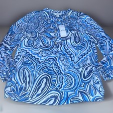 Lilly Pulitzer 100% Silk Elsa Long Sleeve Blouse Women’s S NWT $178 picture