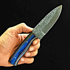 Custom Hand Made Damascus Hunting Knife / Hand Forged Damascus Steel Blade 2968 picture