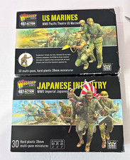 Lot-2Warlord Games Bolt Action WWII US Marines & Japanese Infantry 28mm B. As is picture