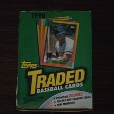1990 Topps Traded Baseball Wax Box 36 Sealed Unopened Packs 7 Cards picture