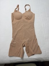 Honeylove Shapewear Bodysuit Sand M Body/Abdomen/Back/Open Gusset/ Worn Once picture