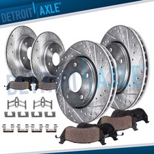 Front and Rear Drilled Rotors Ceramic Brake Pads for 2004 - 2008 Acura TL Base picture