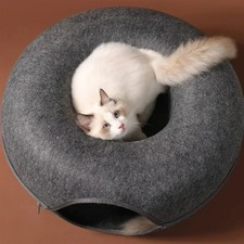 Cat Cave Medium & Large Cat Tunnel Bed Indoor Cats,Cat Donut picture