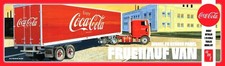AMT 1109 Coca-Cola Fruehauf Beaded Van Trailer 1/25 Model Kit New Factory Sealed picture