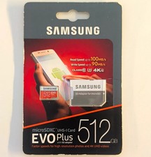 New GENUINE Samsung EVO Plus 512GB Micro SD Memory Card with SD Adapter SEALED picture