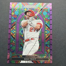 2022 Panini Prizm - Stained Glass Mike Trout #SG-5 Purple Prizm picture