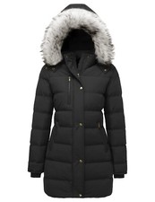 Women's Winter Warm Puffer Coat Parka Jacket with Faux Fur Removable Hood picture