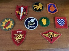 Group Of Original WWII US  Patches USMC And Army picture