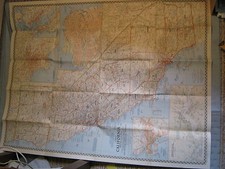 VINTAGE CALIFORNIA MAP WITH DESCRIPTIVE NOTES National Geographic June 1954  picture