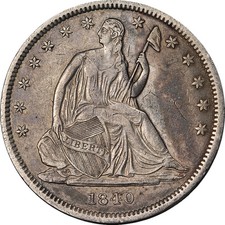 1840-P Seated Half Dollar 'Small Letters' Choice XF+ Decent Eye Appeal picture