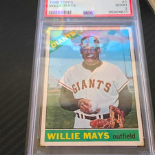 Topps 1966 Willie Mays #1 PSA 2 Graded Base Set San Francisco Giants picture