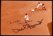 Billy Martin Phil Rizzuto PSA DNA Loa Signed 4x6 OriginalPhoto Autograph picture