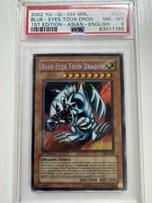 Yu-Gi-Oh Blue-Eyes Toon Dragon MRL-000 1st Ed Secret Rare PSA 8 Asian English picture