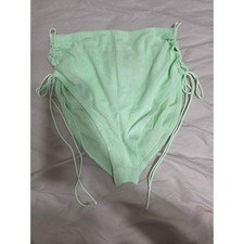 Savage X Fenty Mint Green Terry Cloth High Waist Side Tie Bikini Bottoms 2X picture