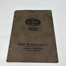Antique 1920s Patriot Motor Trucks Sales Catalog Lincoln Nebraska Woods Brothers picture