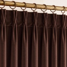 Topfinel Brown Velvet Blackout Curtains 40W x 90L 4-Pack picture