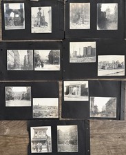 Rare Lot of 28 Arnold Genthe 1906 San Francisco Earthquake Photos Album Pages picture