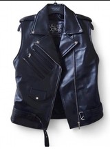 New Killstar CORE Black Leather Vest Unisex Size M picture