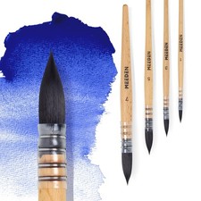 4-Pack Professional Watercolor Brushes, Synthetic Squirrel Hair for Artists picture