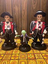 Lot of 3 Gemmy Animated Halloween Grave Raver and Zoot Suit Skeletons *READ* picture