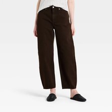 Women's High-Rise Easy Barrel Jeans - Universal Thread Brown 4 picture
