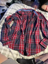 Chaps Men’s XXL Plaid Button-Up Long Sleeve Button-Down Easy Care Woven Logo picture