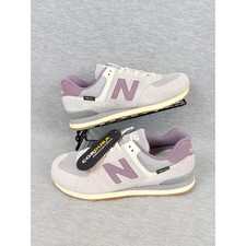 New Balance 574 Sneakers Womens 13.5 M Grey Purple Gum Sole Lifestyle Cordura picture