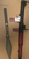 Full-Size RPG-7 Replica Prop – PVC Reinforced, Painted  orange tip Not Weathered picture