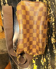Authentic Louis Vuitton Damier Ebene Brown Belt Bag Fanny Pack Zip picture