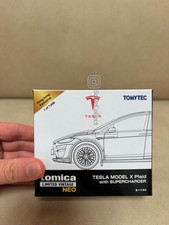 Tomytec 1:64 TLV Tesla Model X Plaid White Opening Doors HK LTD 7008 Supercharge picture