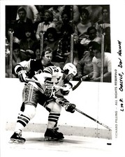 CGE11 Orig Richard Pilling Photo PENGUINS RANDY CARLYLE vs RANGERS DON MALONEY picture