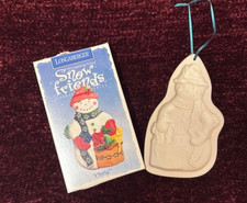 Vintage 1997 Longaberger Snow Friends Chilly Ceramic Cookie Mold picture