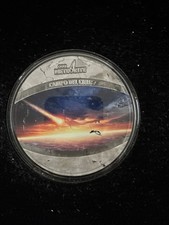 2020 NIUE $1 Space Earth BLUE MARBLE CAMPO DEL CIELO Iron 1 Oz Meteor Box & COA picture
