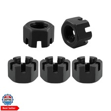 5Pcs M14 x 1.5mm Pitch Hex Slotted Castle Nut,Grade 4.8 Carbon Steel Hexagon ... picture