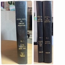 Fulton County Indiana Cemetery Inscriptions Vol 1 3 & 4 Tombaugh Geneological picture