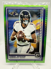 2025 Panini Donruss Optic - Lamar Jackson #80 Neon Green Prizm /199 picture
