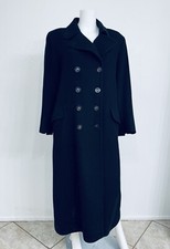 Fleurette For Marcus 100% Cashmere Black Oversized Long Coat Made US Fits M-L picture