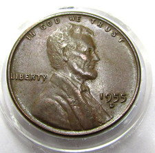 1955-D/D Lincoln Wheat Cent 1C MS BN VP-003 D over D picture